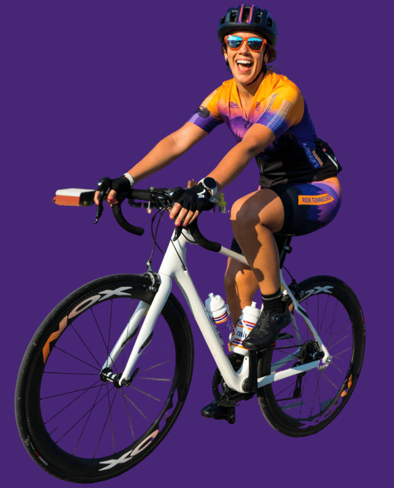 Cyclist on a bike